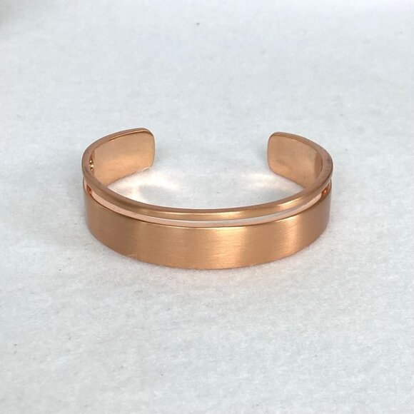 Chloe + Isabel Jen Atkin Collab Brushed Finish Copper Cuff Bracelet 6.5" - Picture 13 of 16